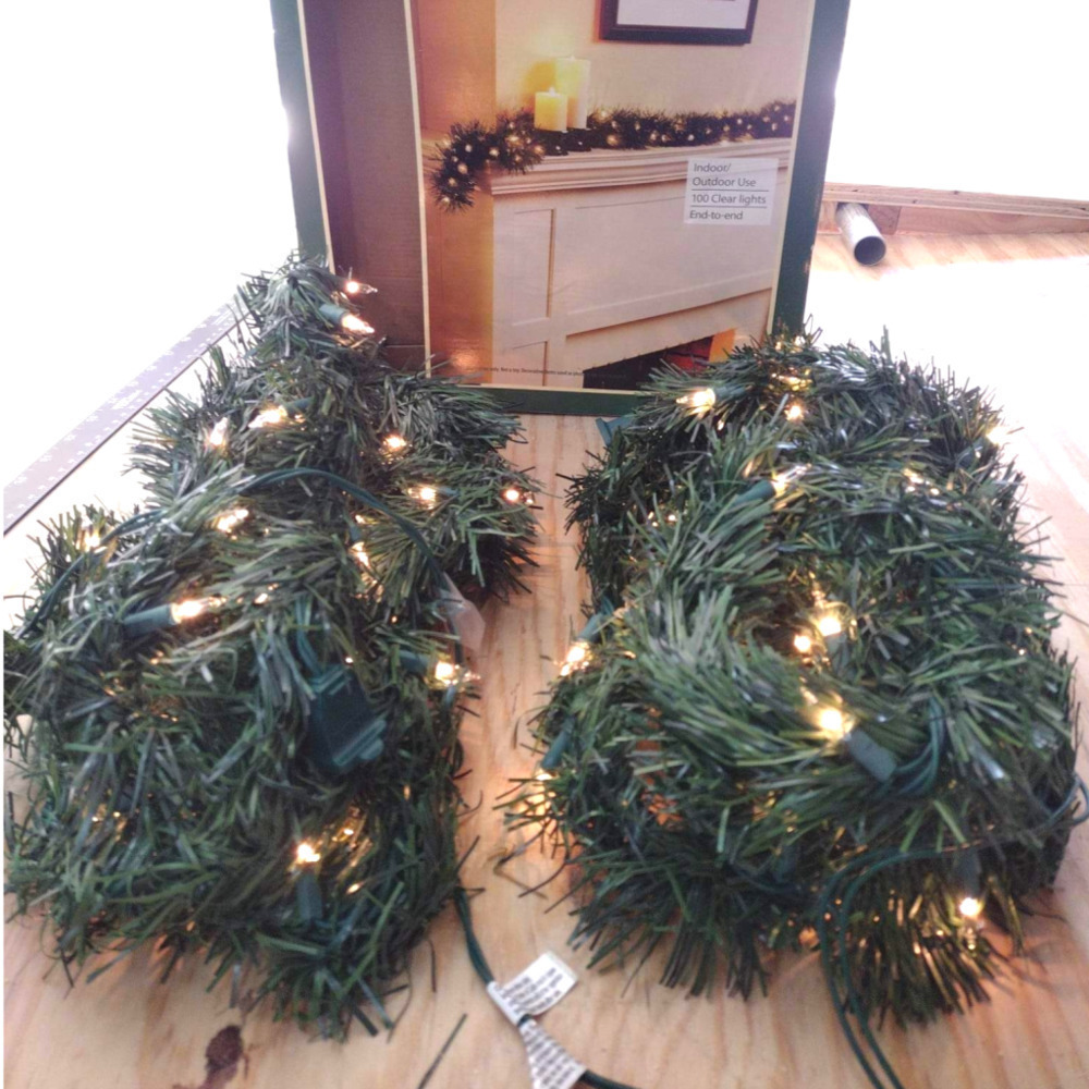 vintage Christmas pine Garland with lights. 18 ft. (F) - Picture 4 of 6
